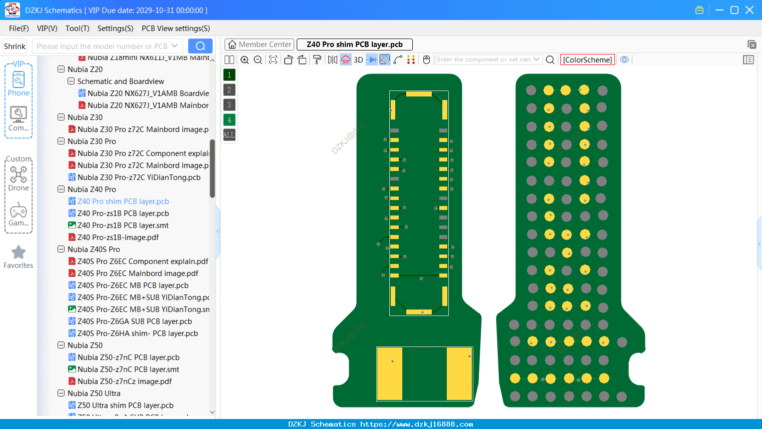 Nubia Z40 Pro Shim PCB Layer